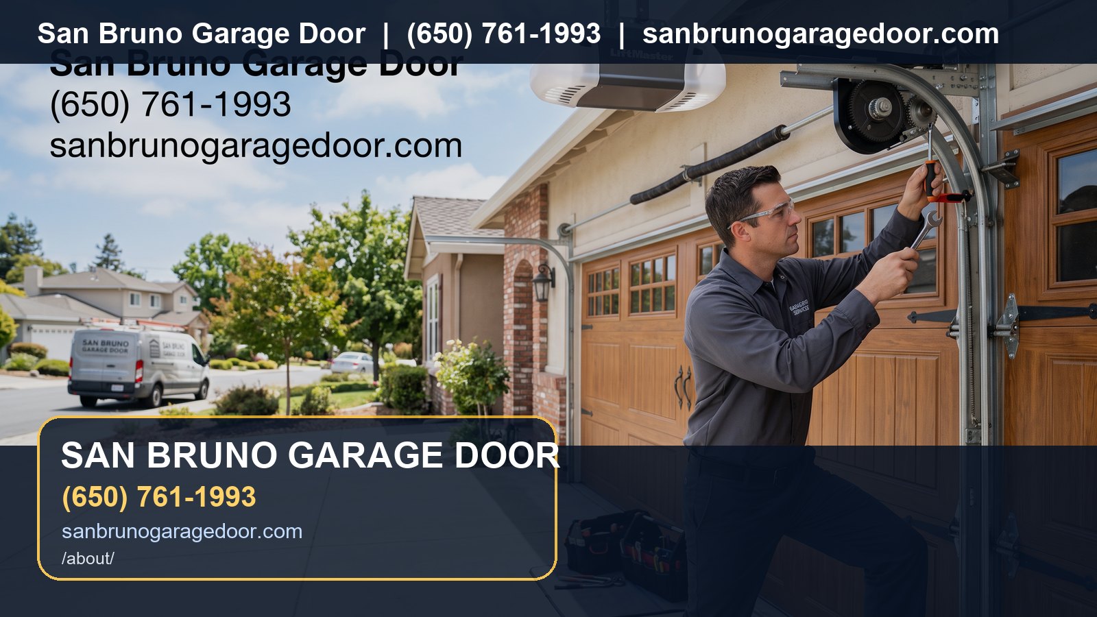 About San Bruno Garage Door branded visual