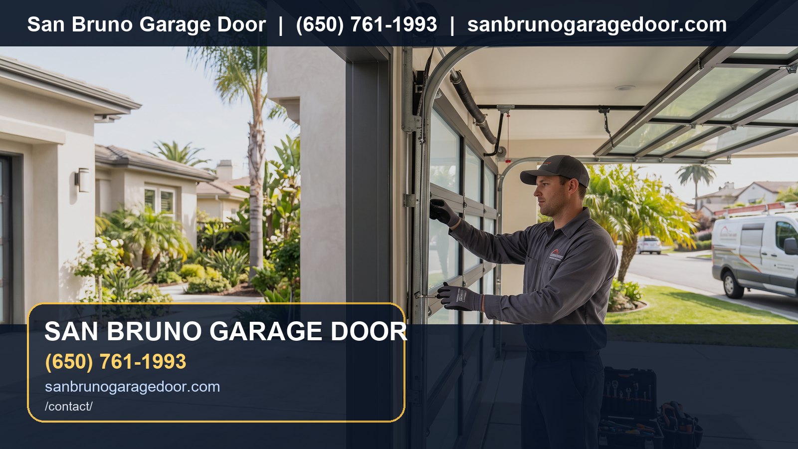 Contact San Bruno Garage Door branded visual