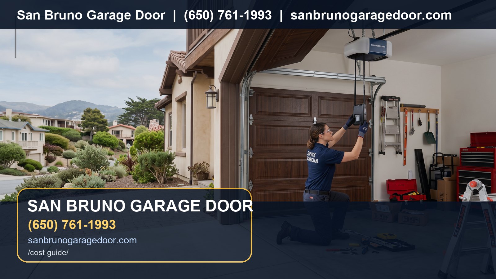 San Bruno Garage Door Cost Guide branded visual
