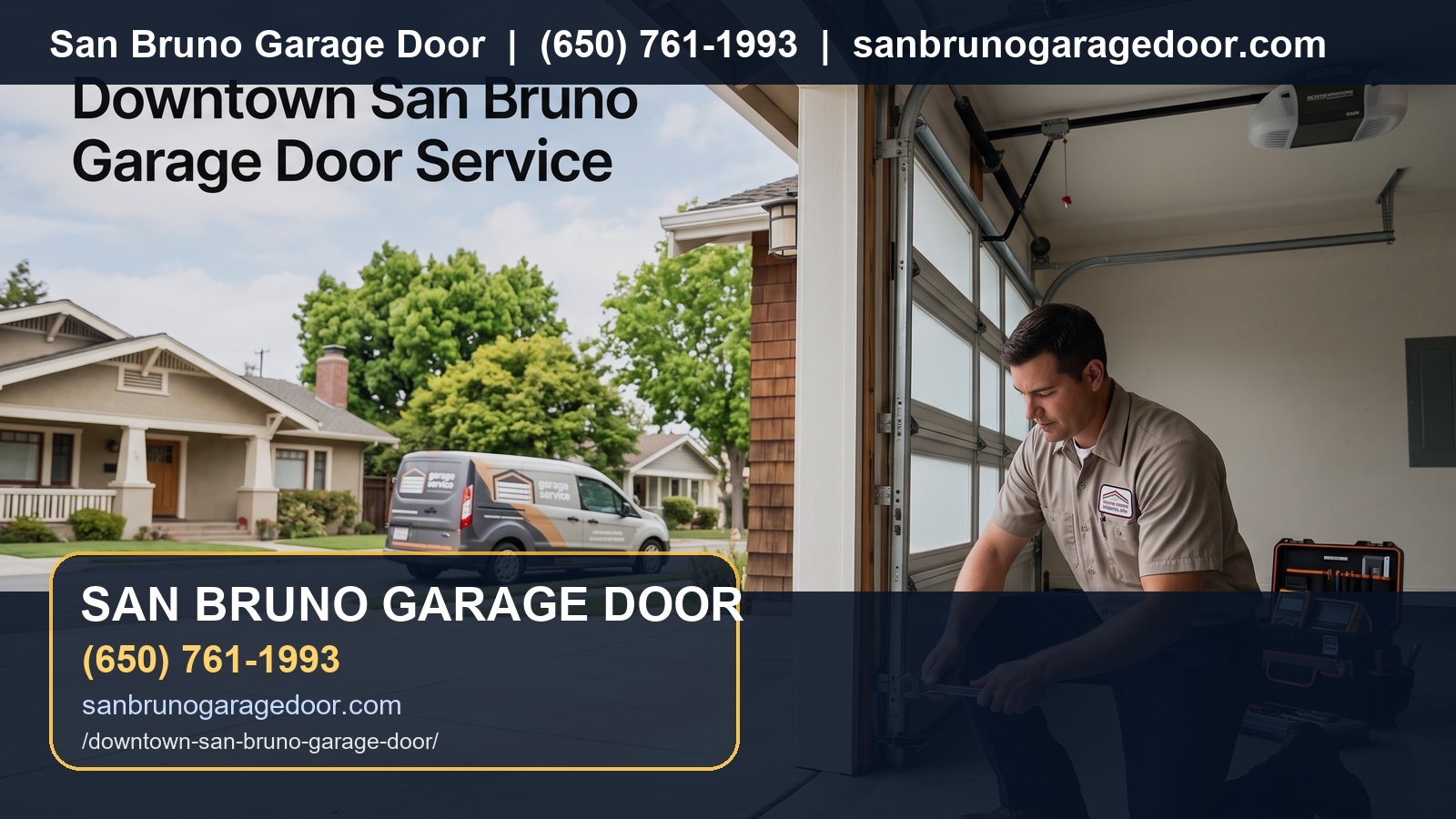 Downtown San Bruno Garage Door Service branded visual
