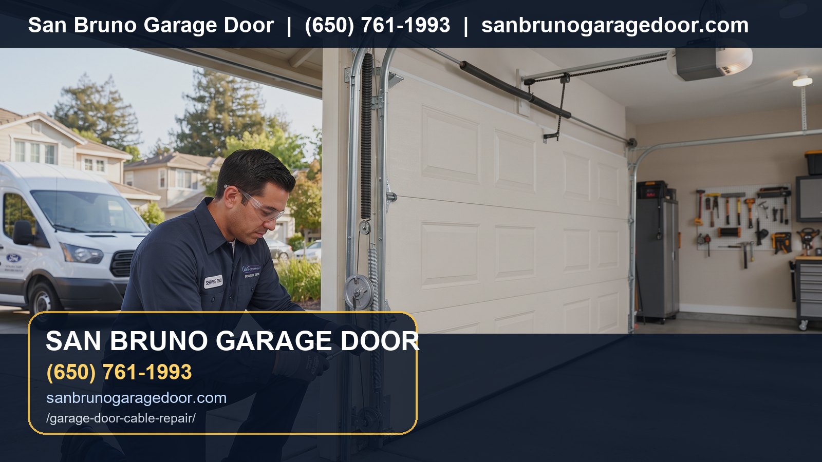 Garage Door Cable Repair San Bruno branded visual
