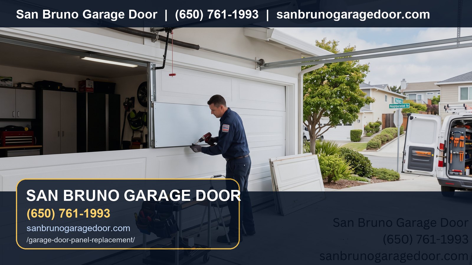 Garage Door Panel Replacement San Bruno branded visual