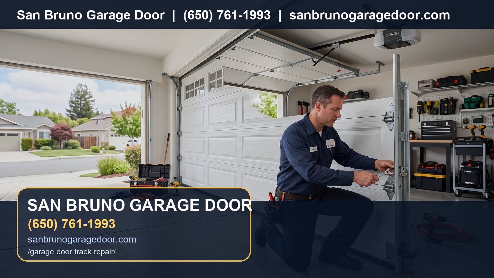 Garage Door Track Repair San Bruno branded visual