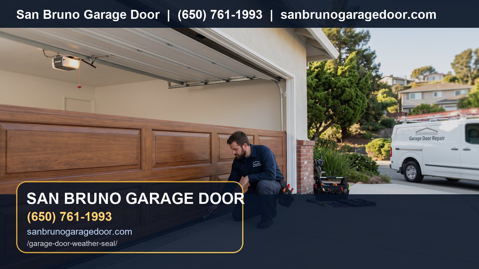 Garage Door Weather Seal San Bruno branded visual