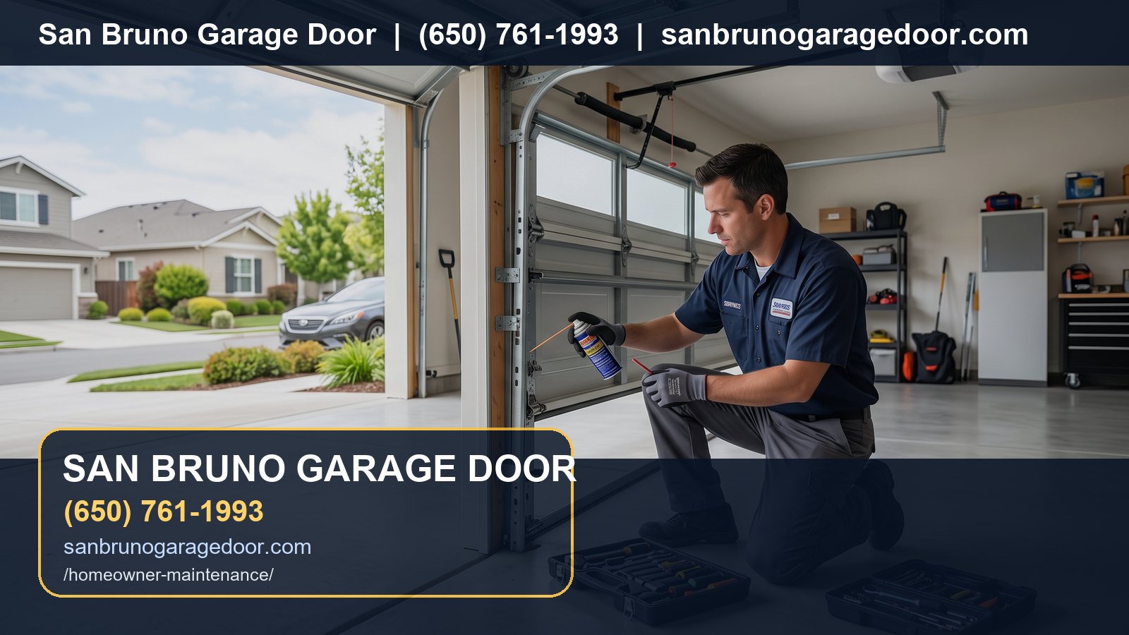 Garage Door Maintenance for San Bruno Homeowners branded visual