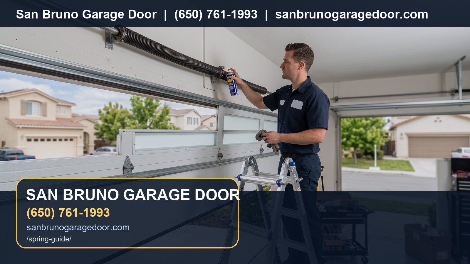 Garage Door Spring Guide San Bruno branded visual